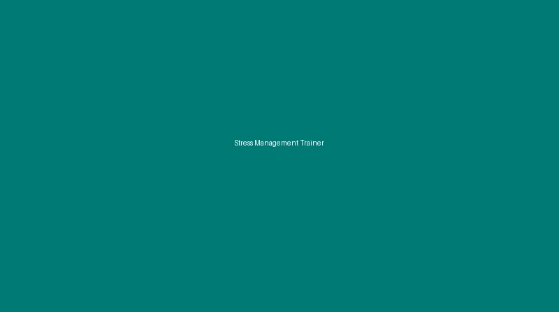 Stress Management Trainer Course UK - accredited workplace stress and wellbeing trainer qualification